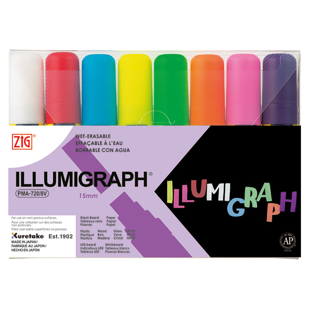 Marcador Zig Illumigraph Kuretake 08 Cores